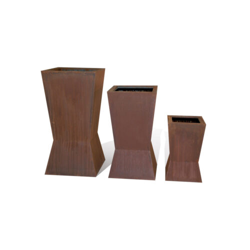 Inverted Pawn Planters Material: Aluminum Finish: Pc Rust inverted pawn garden planter garden decor garden planters