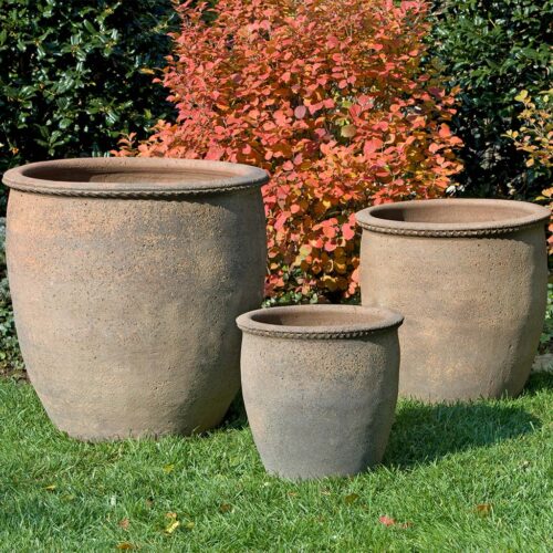 Egg Pot Planter Set (terracotta In Sandblasted Glaze) contemporary, terracotta, terra cotta, garden, planter