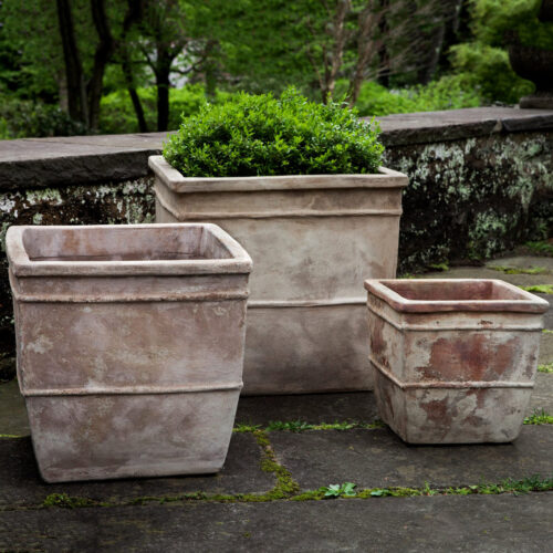 Antico Square Planter Set (terracotta In Antico Terra Cotta) contemporary, terracotta, terra cotta, garden, planter