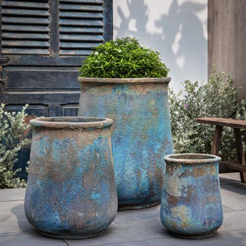 Jerez Planter (terracotta In Blue Verdigris) contemporary, terracotta, terra cotta, garden, planter