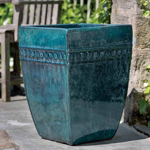 Borsa Square Planter (terracotta In Indigo Rain) contemporary, terracotta, terra cotta, garden, planter