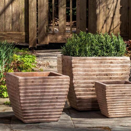 Ipanema Square Planter Set (terracotta In Antico Terra Cotta) contemporary, terracotta, terra cotta, garden, planter