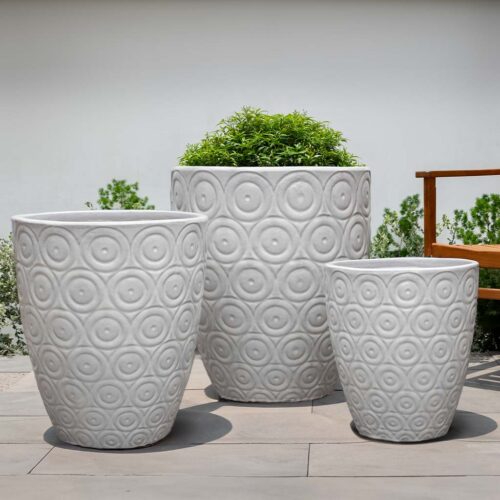 Benicio Planter Set (terracotta In Antique White) contemporary, terracotta, terra cotta, garden, planter