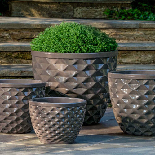 8410 22604 Honeycomb Planter Pacifica Glazed Fog