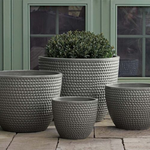 Coin Pot Planter Set (terracotta In Pewter Green) contemporary, terracotta, terra cotta, garden, planter