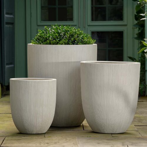 Arago Planters (fiberglass In Alabaster Lite)