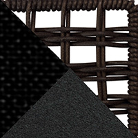 Aluminum Black, Wicker Round Amazon, Cushion Olefin Black