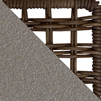 Aluminum Taupe, Wicker Round Pepper