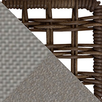 Aluminum Taupe, Wicker Round Pepper, Cushion Olefin Taupe