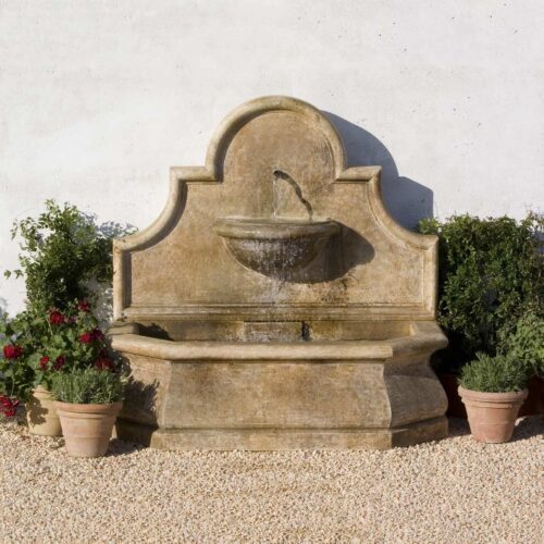 Andalusia Fountain Material: Cast Stone Finish: Aged Limestone andalusia wall fountain unique garden decor