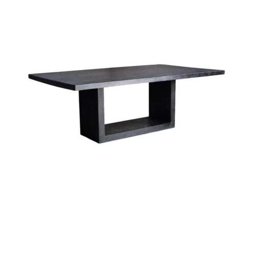 Apertura Dining Table (fiberglass Resin And Aggregate In Coal Stone Finish)