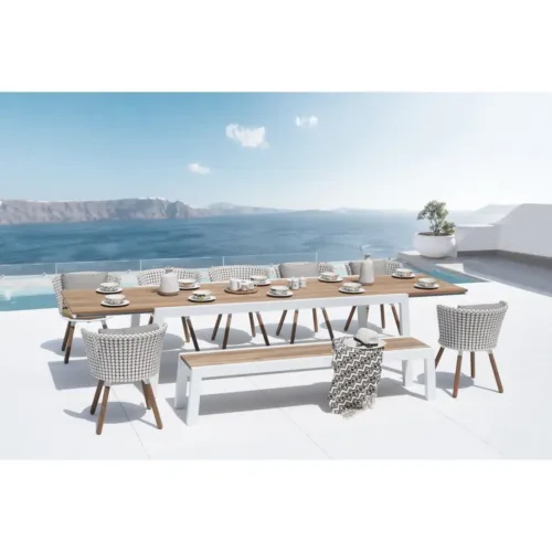 Baia Extension Table & Bench Daisy Mae Dining Chair Teak 2