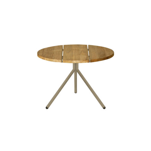 Bono Low Table Powder Coated Aluminum (taupe), Recycled Teak (brushed Finish)