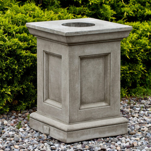 Barnett Pedestal Pd 198 (cast Stone In Greystone) cast stone, garden, traditional, planter, urn