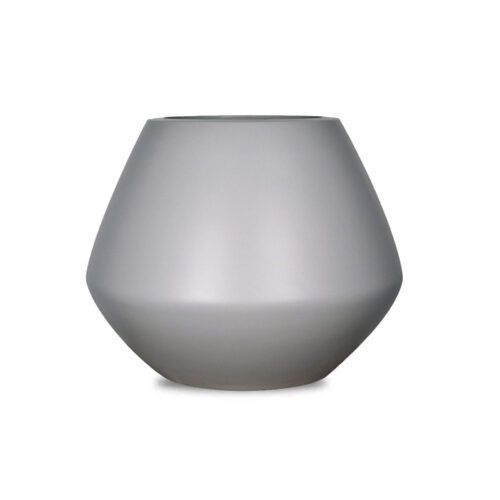 Belize Urn Planter (glass Fiber Reinforced Concrete In Charcoal Grey Finish)