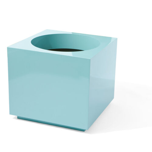 Block Planter Material: Aluminum: Finish: Custom Baby Blue block metal planter planters garden decor modern