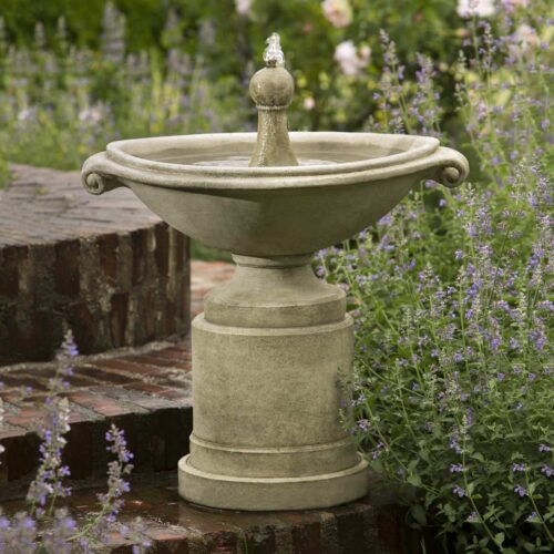 Borghese Fountain Material: Cast Stone Finish: Verde