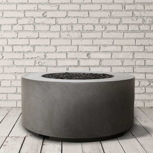 Cilindro Fire Table (glass Fiber Reinforced Cement In Pewter)