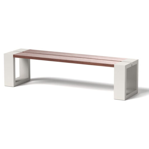 Channel Bench Material: Aluminum Finish: Linen channel bench comfortable metal aluminum steel outdoor