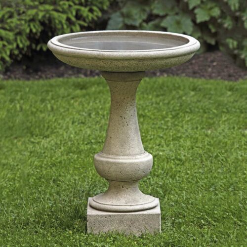 Chatham Birdbath (cast Stone In Alpine Stone Finish))