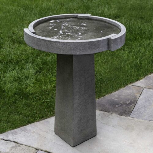 Concept Birdbath (cast Stone In Alpine Stone)