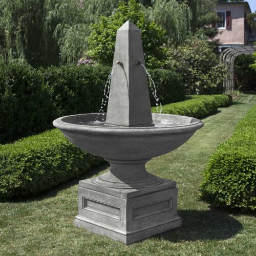 Condotti Obelisk Fountain (ft 293) Material: Cast Stone Finish: Alpine Stone