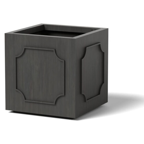 Cove Pomo Planter Material: Aluminum Finish: Oxidized Zinc modrn planter applique aluminum