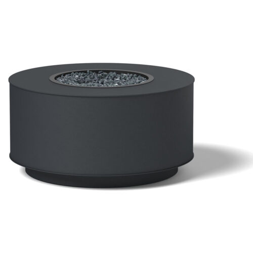Cylinder Fire Pit Material: Aluminum Finish: Charcoal Gray cylinder fire pit