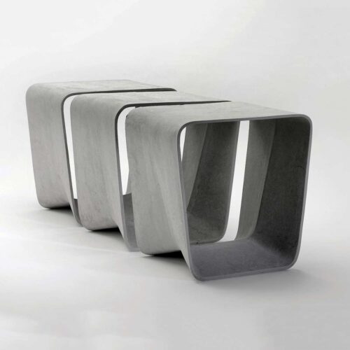 Ecal Stools Grouping (fiber Cement In Gray Finish)