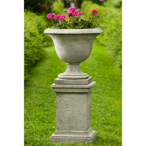 Fairfield Urn With Pedestal PPD-608 (Cast Stone in Alpine Stone)