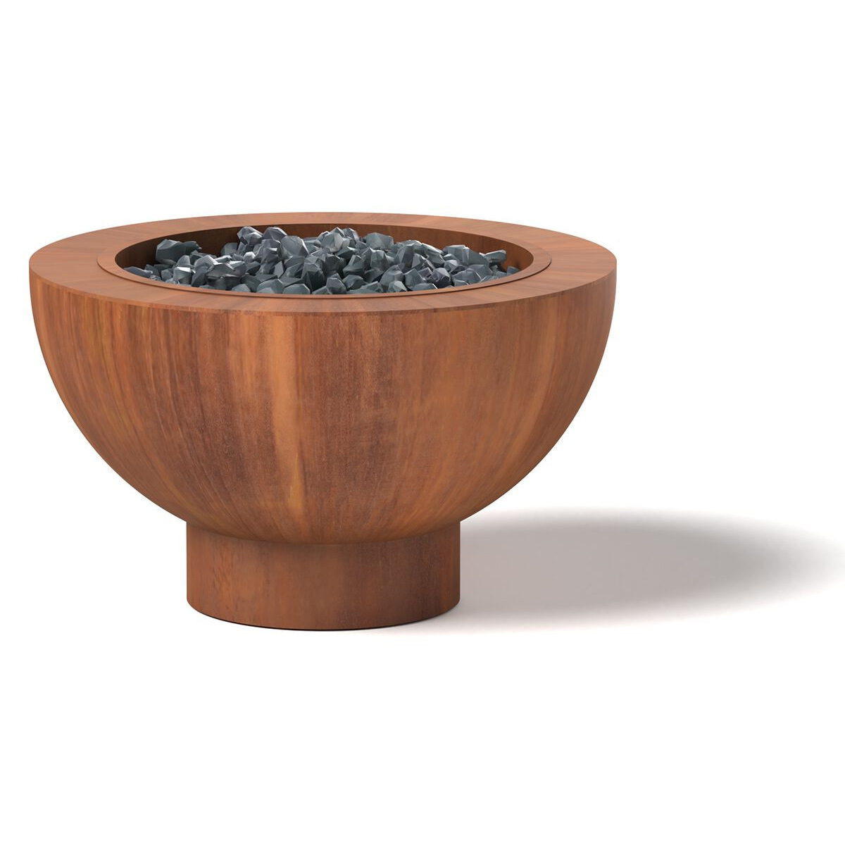 Natural Gas Fire Bowl Material: Steel Finish: Natural Rust natural gas fire bowl contemporary firepit unique garden decor