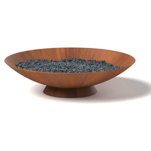 Fire Dish Material: Mild Steel Finish: Natural Rust fire dish propane natural gas wood burning modern pit