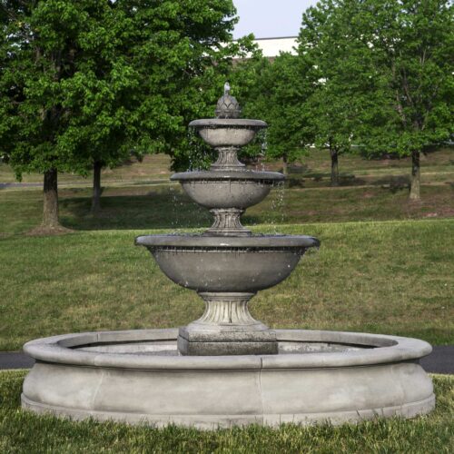 Fonthill Fountain In Basin Material: Cast Stone Finish: Alpine Stone