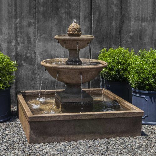 La Mirande Fountain (ft 289) Material: Cast Stone Finish: Aged Limestone