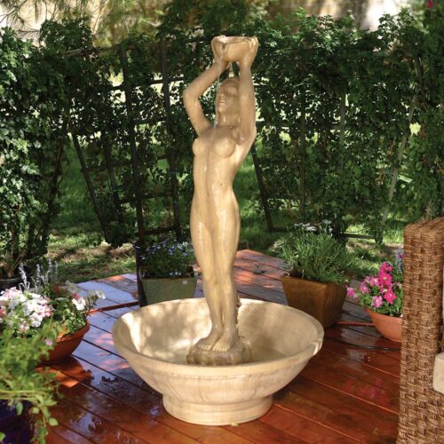Lady Fountain Material: Gfrc Finish: Ancient lady fountain english garden garden decor fountains