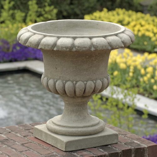 Longwood Main Fountain Garden Urn (cast Stone In Verde Finish)