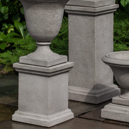 Low Wolcott Pedestal Pd 203 & Tall Wolcott Pedestal Pd 202 (cast Stone In Alpine Stone)