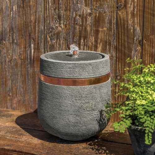 M Series Parabola Fountain Cast Stone In Alpine Stone Finish