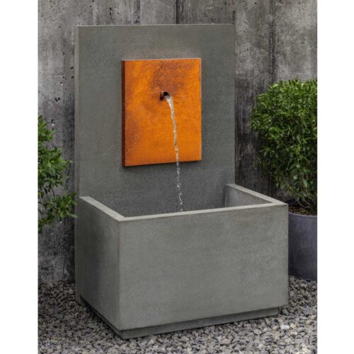 Mc2 Fountain Corten Steel (cast Stone In Alpine Stone Finish)