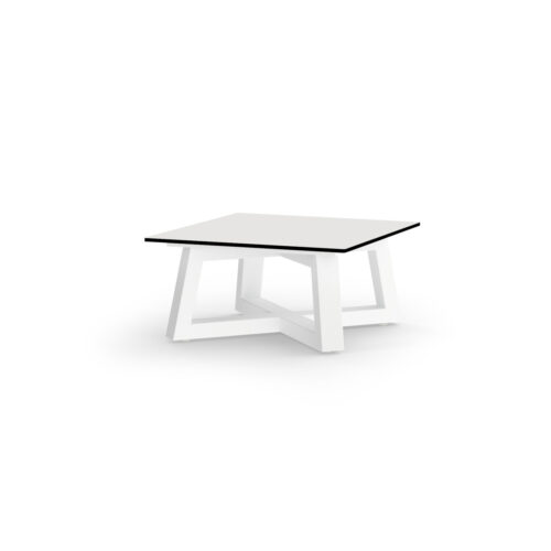 Mg15821 F03 T38 Mono Square Table Small (hpl), Aluminum White, Hpl Alpes White