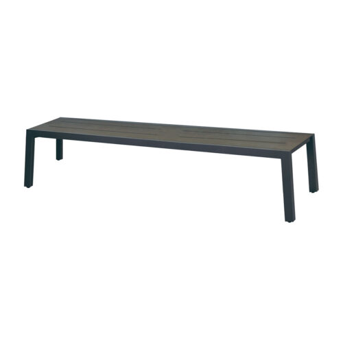 Baia Bench 80 5" Powder Coated Aluminum (anthracite), High Pressure Laminate (slate)