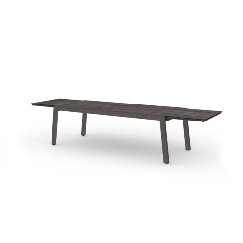 Mg5518 F07 T52 Baia Ext Table 230 360x100x76h Cm (hpl Aluminum), Aluminum Taupe, Hpl Laterite