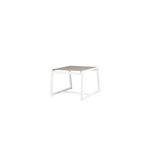 Allux Footrest Powder Coated Aluminum (white), Batyline (light Taupe)
