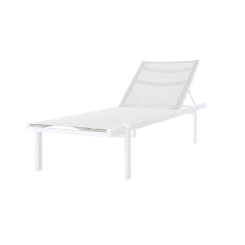 Allux Stackable Lounger Powder Coated Aluminum (white), Batyline (white)