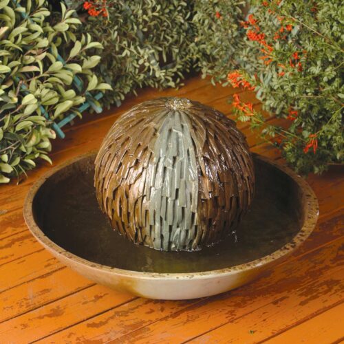 Mini Rubix Fountain With Wok Material: Gfrc Finish: Atri mini rubix fountain and wok garden decor fountains
