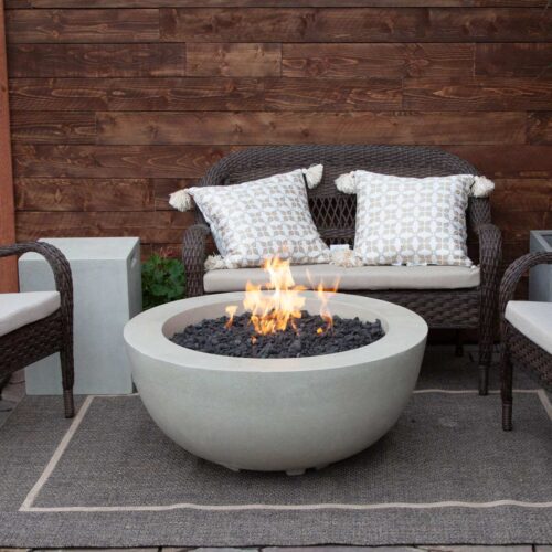 Moderno 8 Fire Bowl With Optional Sausalito Propane Enclosure (glass Fiber Reinforced Cement In Natural)
