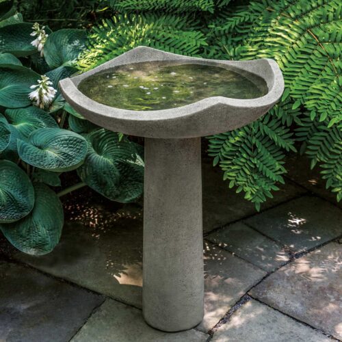 Oslo Birdbath (cast Stone In Alpine Stone)