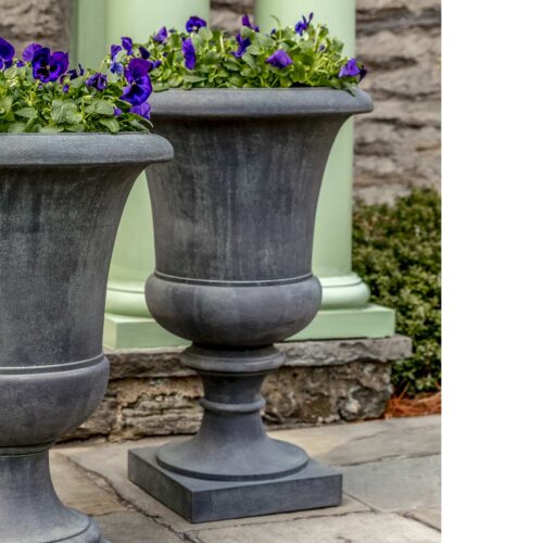 Soane Urn (cast Stone In Lead Antique Finish) cast stone, garden, traditional, planter, urn