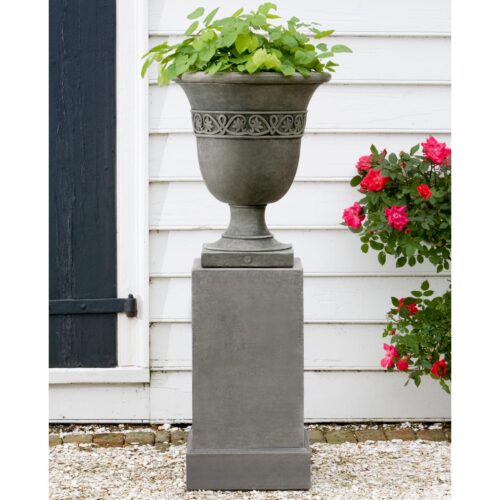 Ppd 457 Williamsburg Strapwork Leaf Urn Classic Pedestal