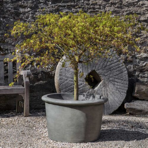 Palo Alto Low Planter (cast Stone In Alpine Stone Finish)